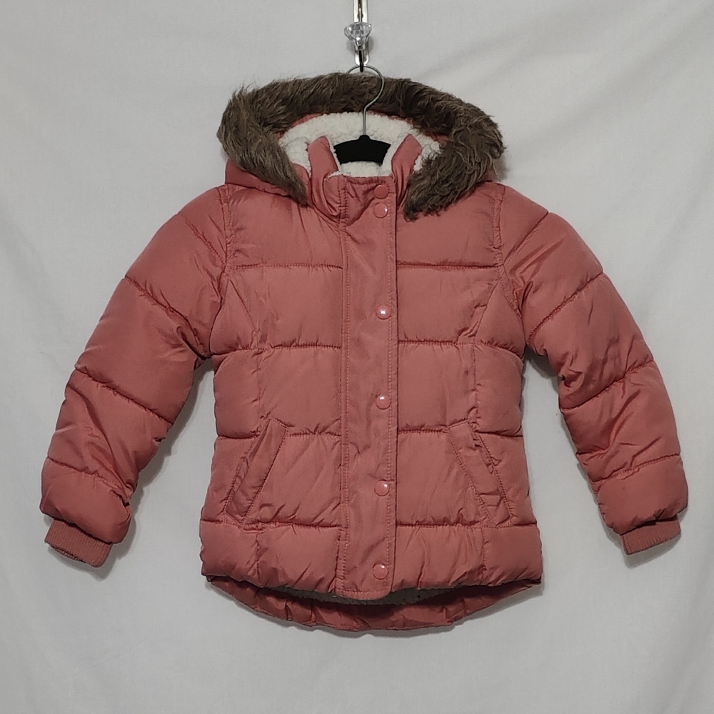 Old Navy Frost-Free Faux-Fur Lined Hooded Puffer Jacket for Girls - Size XS